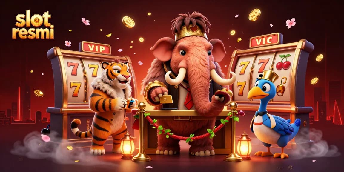 Permainan slot resmi dengan karakter menarik di kasino virtual yang meriah.