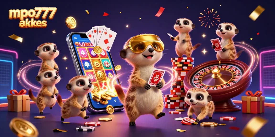 Experience the excitement of mpo777 akses as meerkats run a vibrant casino with dazzling games and celebrations.