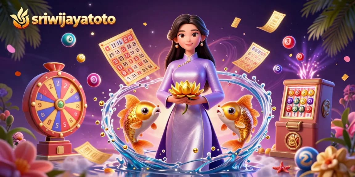 Experience the thrill of sriwijayatoto with vibrant lottery balls bursting dynamically in a stunning illustration.