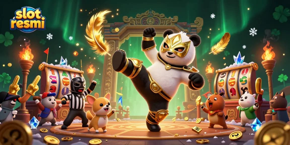 Experience thrilling slot resmi action with vibrant characters and dynamic gameplay in this casino illustration.