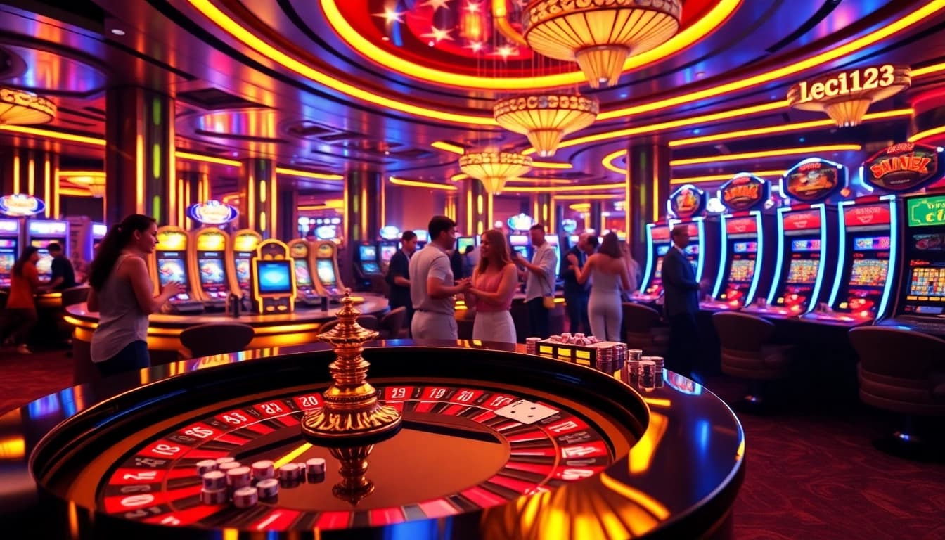 Engage with leci123's exciting online gaming experience at a luxurious casino table.