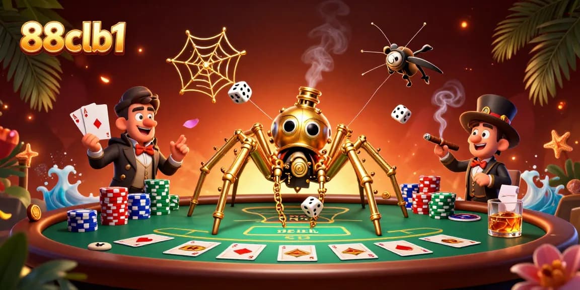 Engage with 88clb1's thrilling casino experience featuring a whimsical steampunk scene.