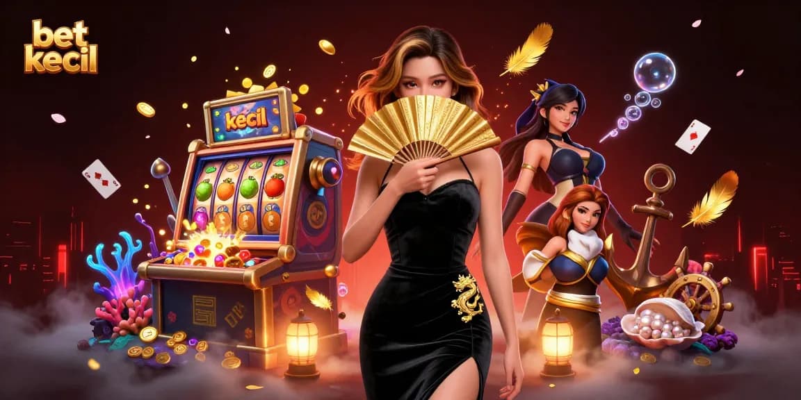 Experience the thrill of bet kecil with immersive slot gaming and vibrant visuals in this stunning illustration.
