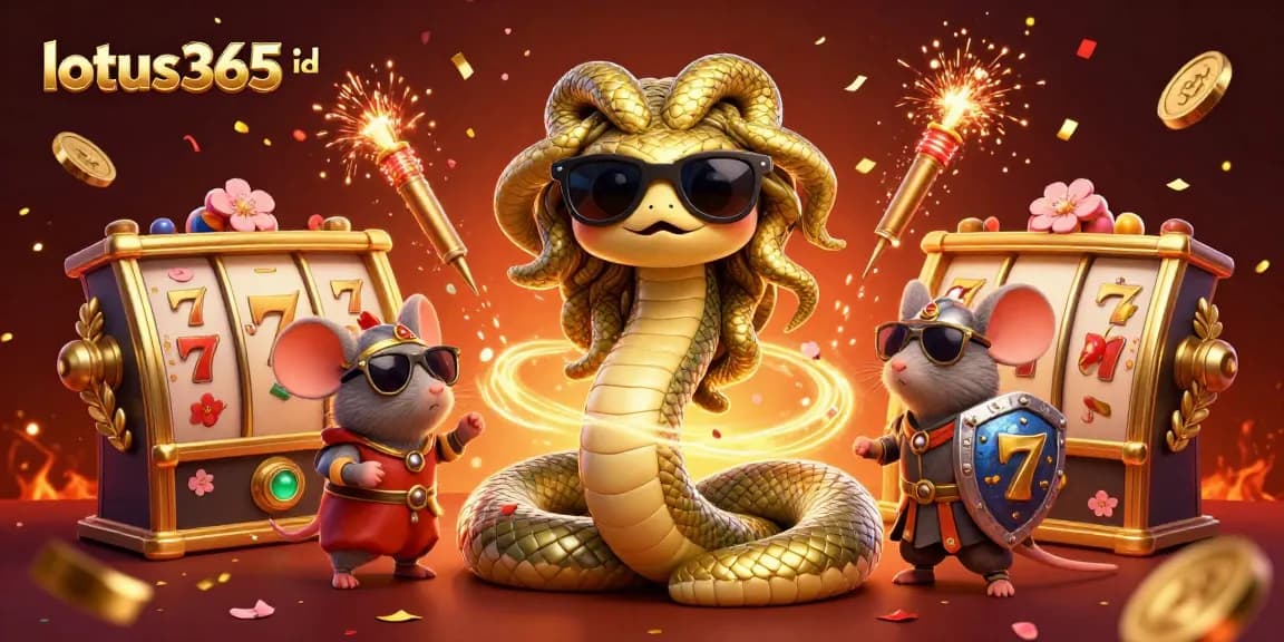 Experience exciting gaming with lotus365 id through a fun illustration of Medusa and a warrior mouse.
