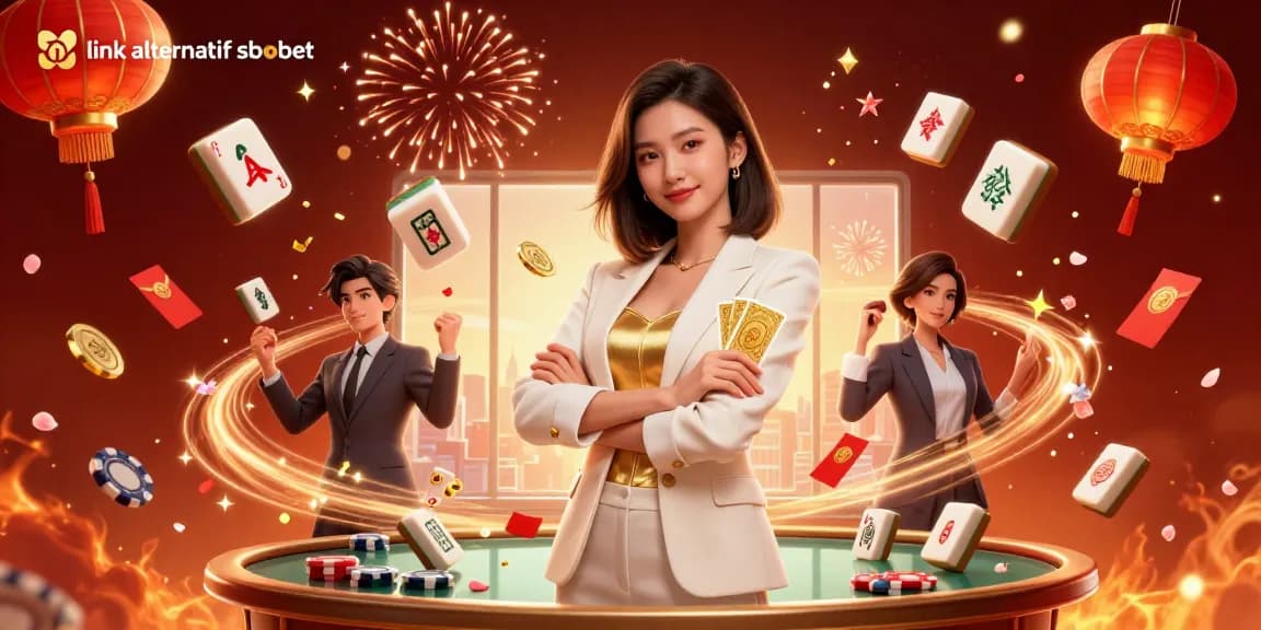 Bet confidently with link alternatif sbobet seeing a professional Asian woman in a glamorous setting.