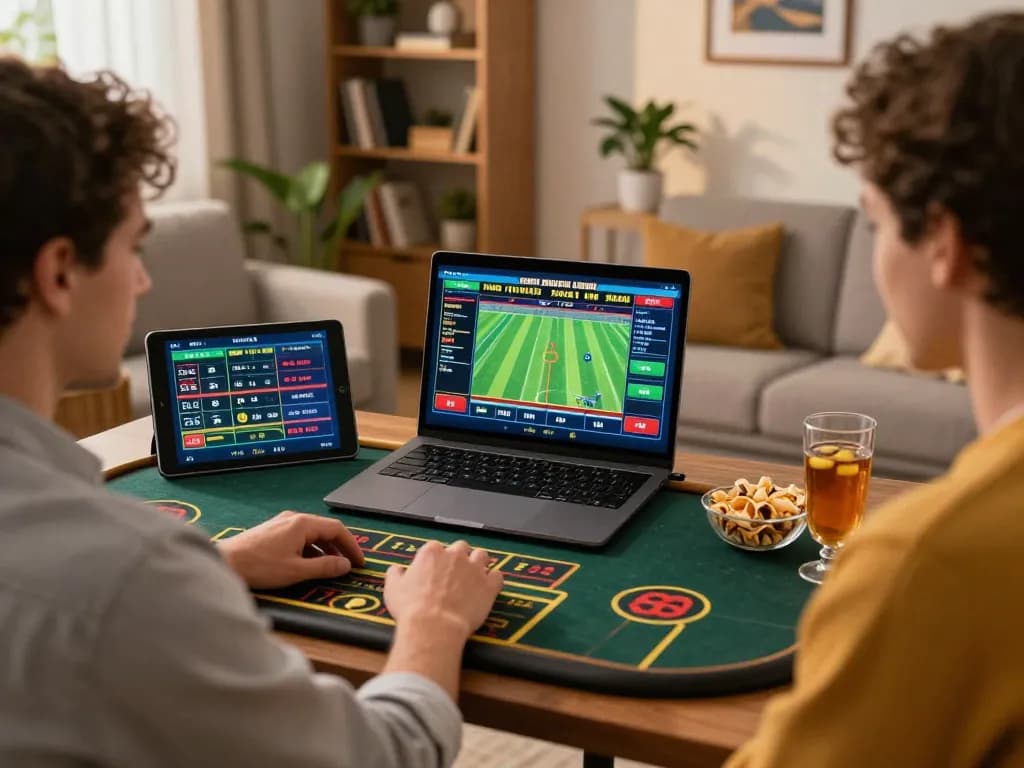 Engaging in online gaming strategies at home while using lv88seo for effective betting insights.