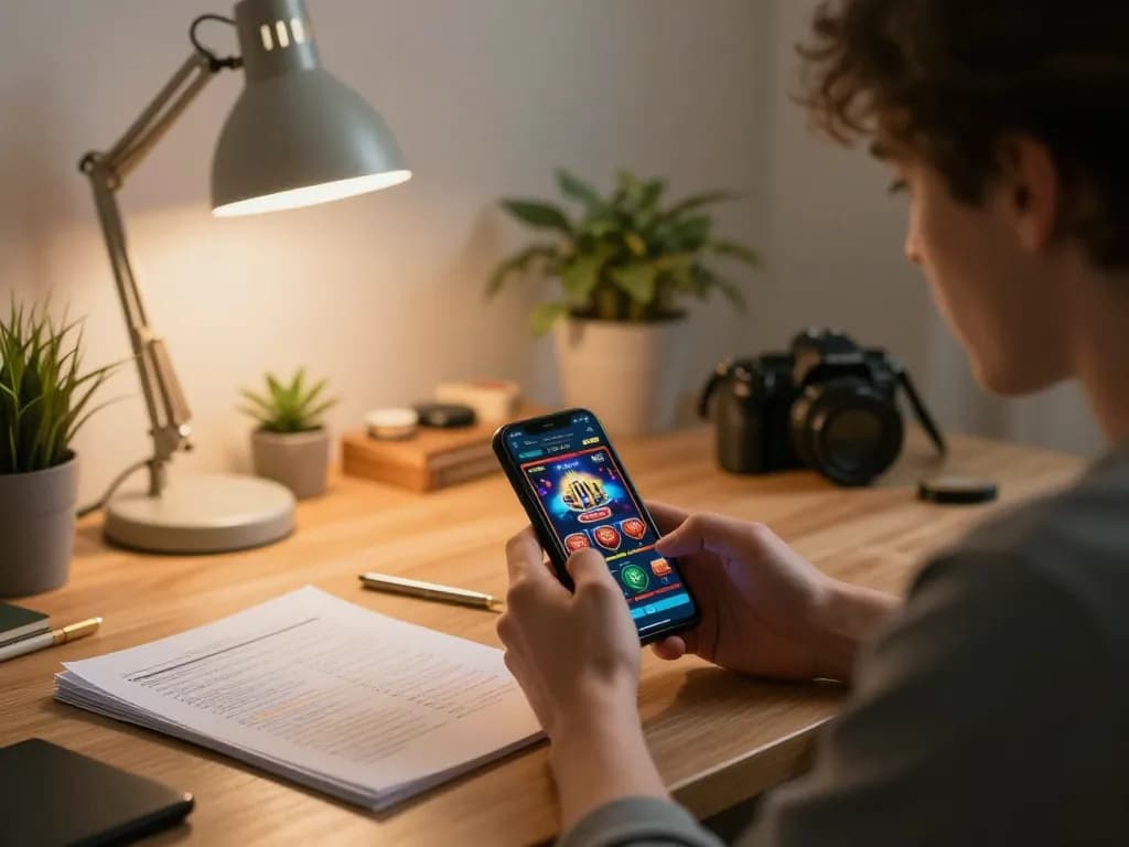 Create a Caricature of your online gaming experience in a stylish home office.
