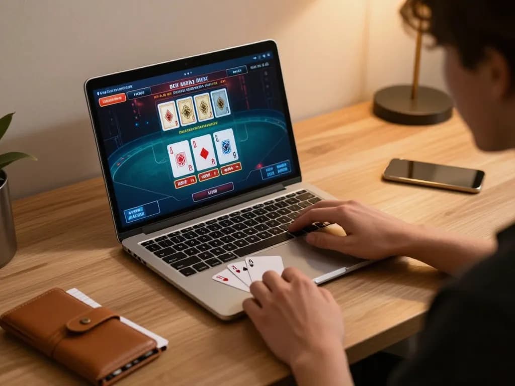 Tg88 game player engaging in strategic online blackjack, showcasing detailed gameplay interface.