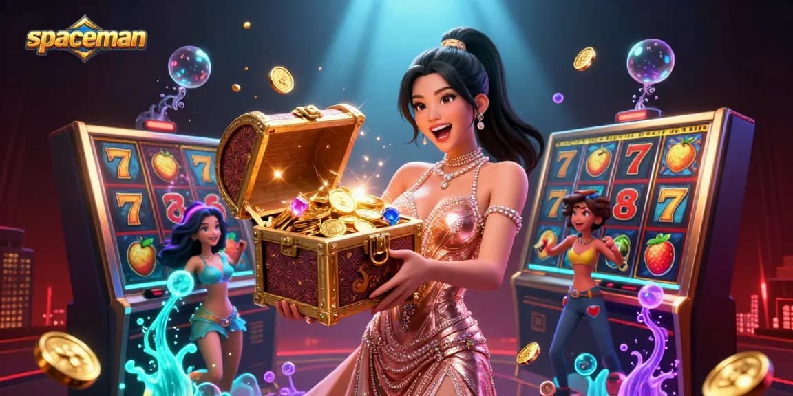 Experience the thrill and excitement of the Spaceman slot game with overflowing treasures.