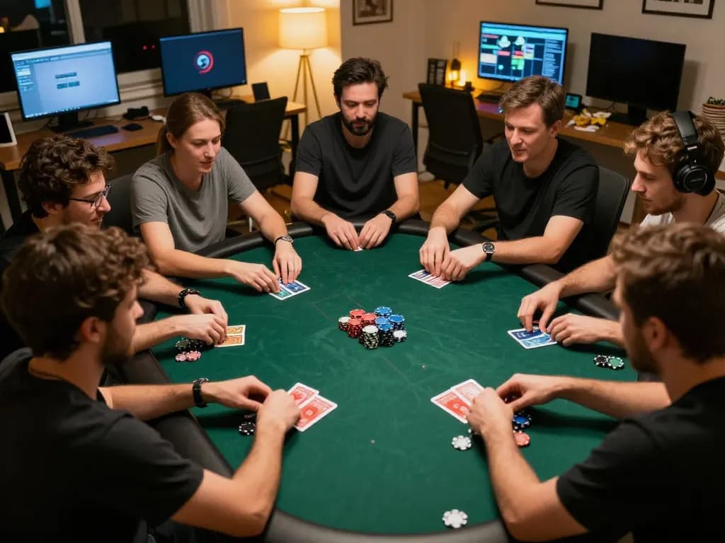 Players strategizing during an exciting online game session of Fokus77 poker, showcasing engagement and competitive spirit.