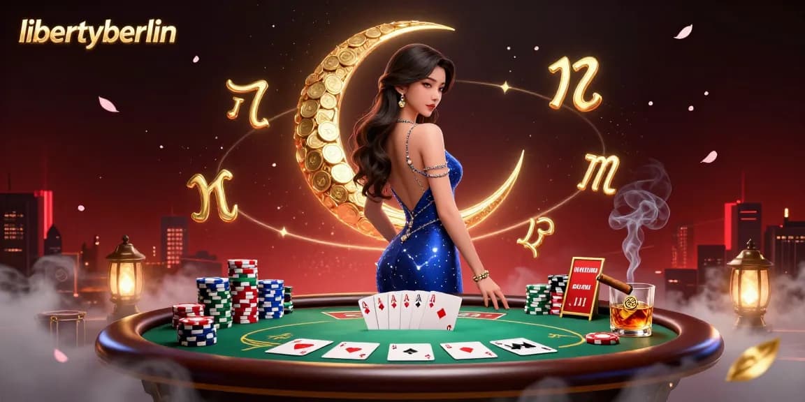 Experience the thrill of libertyberlin with a stunning casino scene featuring poker and lavish elements.