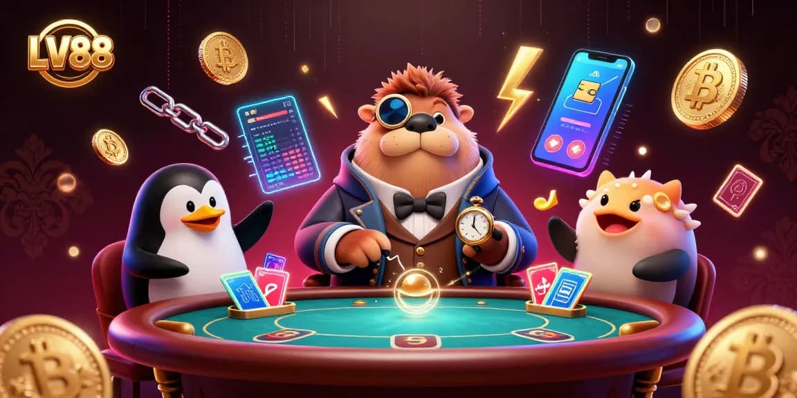 Experience thrilling gameplay at LV88 with our vibrant underwater casino scene featuring dynamic characters.