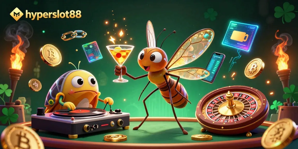 Experience the thrilling excitement of hyperslot88 with vibrant casino elements and characters
