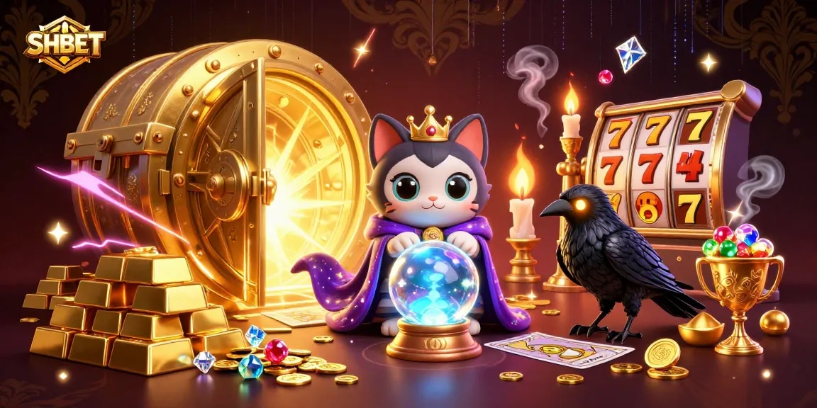 Win big with SHBET's dynamic casino scene featuring exclusive games, treasures, and mystical characters.