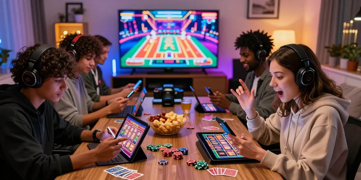 Online gaming excitement with players at home enjoying credit card casinos featured on https://being-there.org.uk.