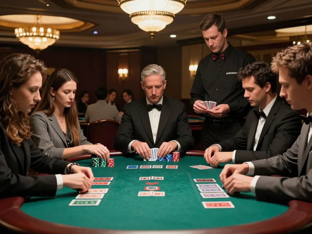 Go 88 blackjack table with players engaged in high-stakes action and strategic gameplay