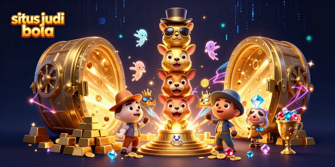 Experience the thrill of situs judi bola with a vibrant 3D illustration showcasing dynamic casino elements.