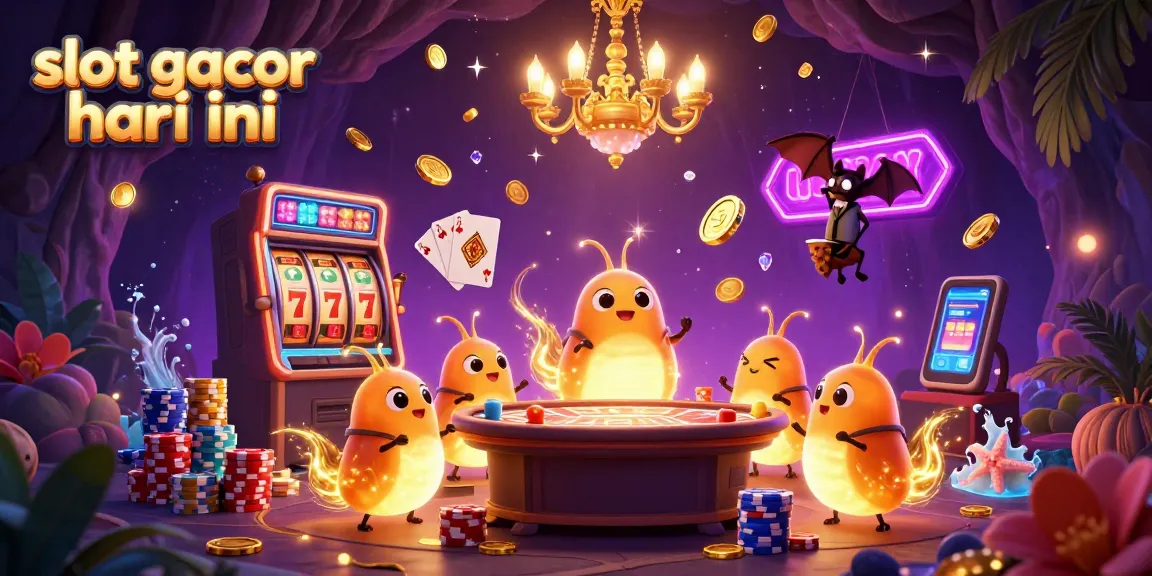 Menangkan slot gacor hari ini dengan suasana kasino penuh cahaya dan keceriaan.