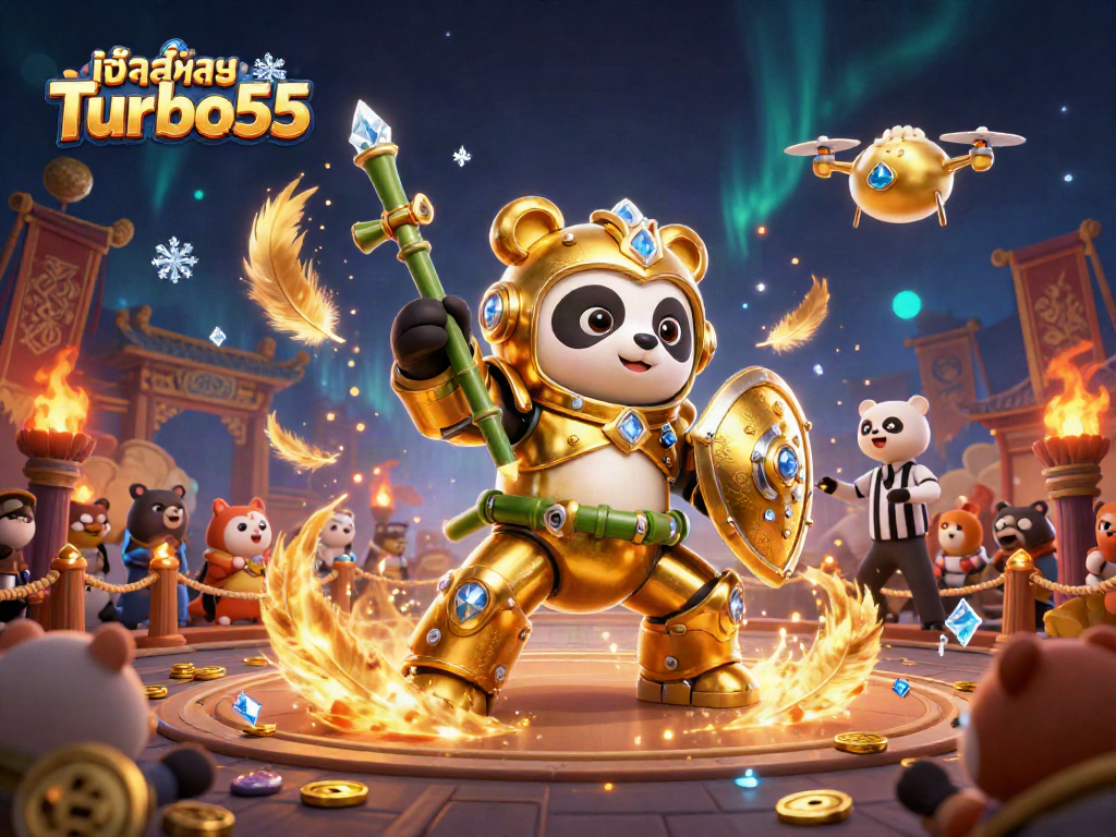 Engage with exciting gameplay at เข้าสู่ระบบ Turbo55 featuring a vibrant 3D casino scene.