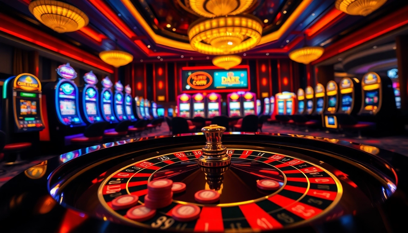 Engage with Data Macau while viewing an exciting roulette table setup in a vibrant casino atmosphere.