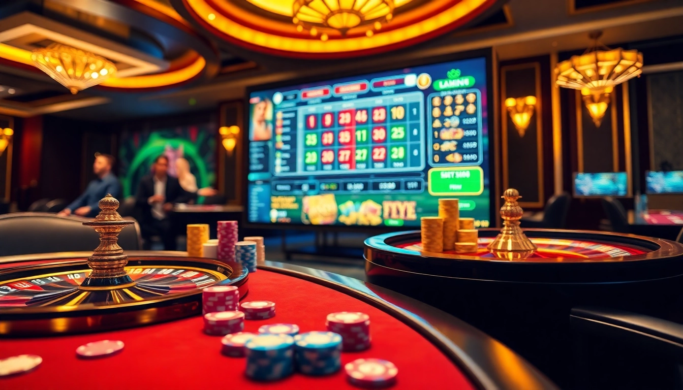 Experience excitement with tg88 đăng nhập at a luxurious casino with poker chips and an online interface.
