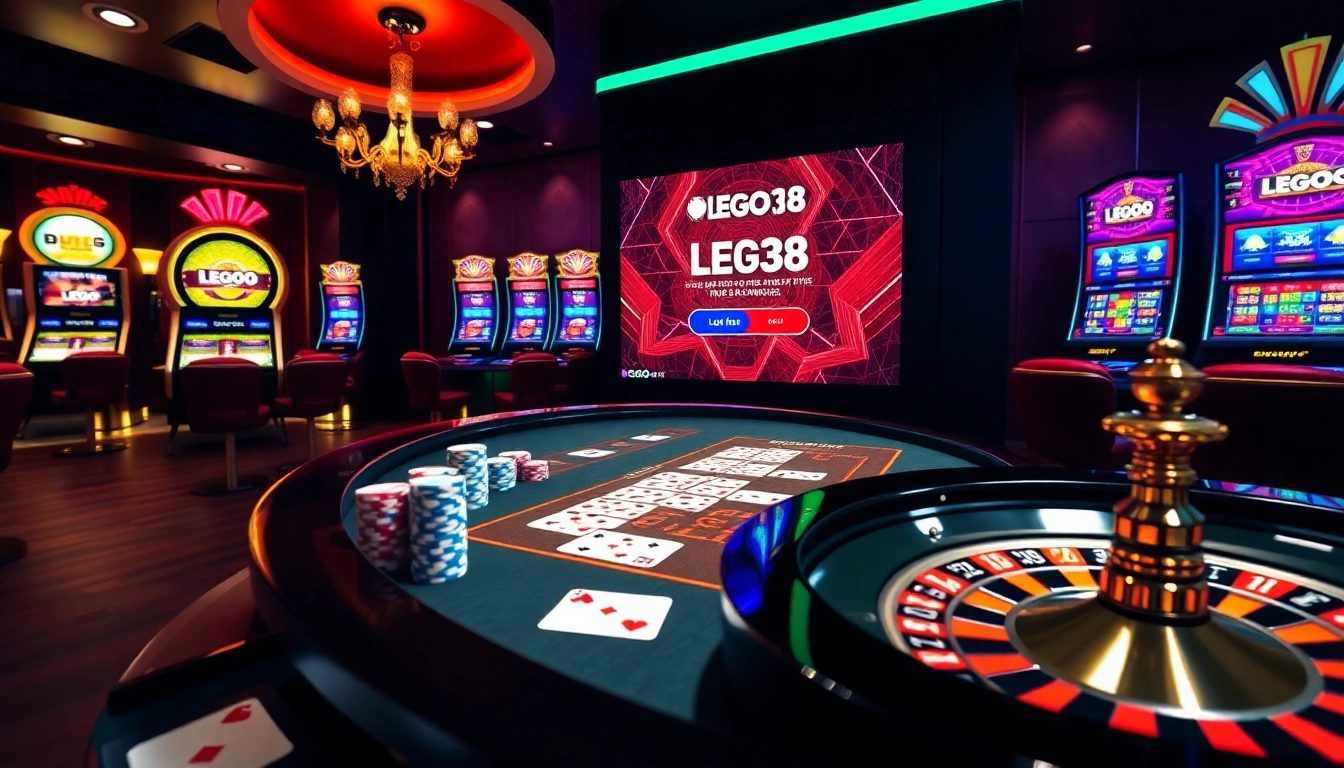 Experience excitement at LEGO138 login with vibrant casino tables and dynamic slot machines.