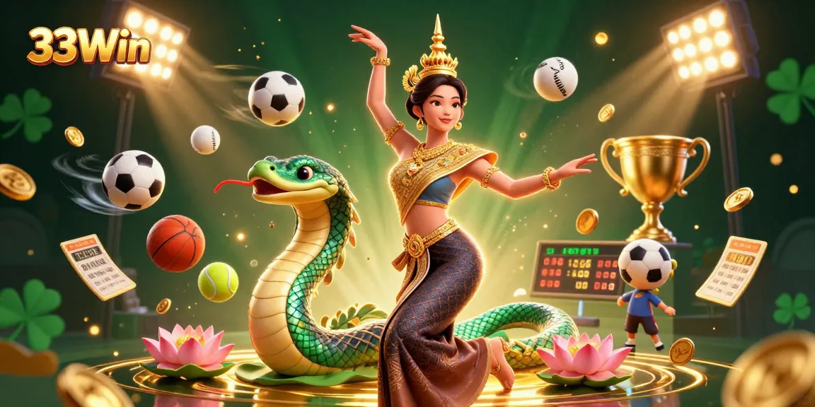 Experience thrilling plays at 33Win with engaging visuals of casino excitement featuring sports elements.