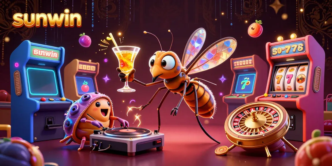 Engage with sunwin's vibrant online casino experience featuring playful characters and energetic gaming elements.