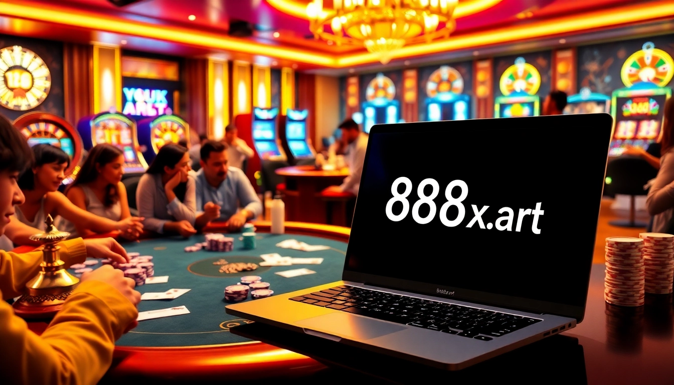 Players enjoying an online casino gaming experience at http://88xx.art/ with poker chips and a roulette wheel.