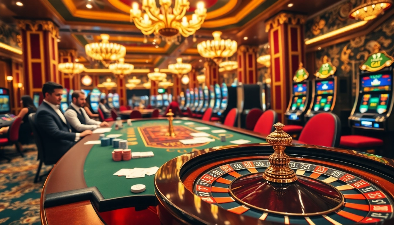 Experience the excitement of B29 casino gaming with vibrant tables and luxurious ambiance.