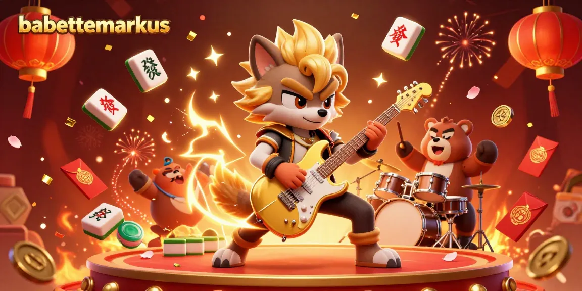 Experience the thrilling energy of babettemarkus as a rock star wolf plays on stage, capturing casino excitement.