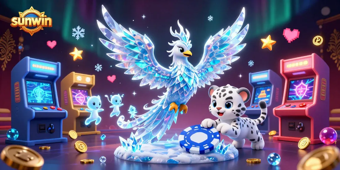 Experience the thrill of sunwin with 3D cartoon characters playing in a vibrant casino setting.