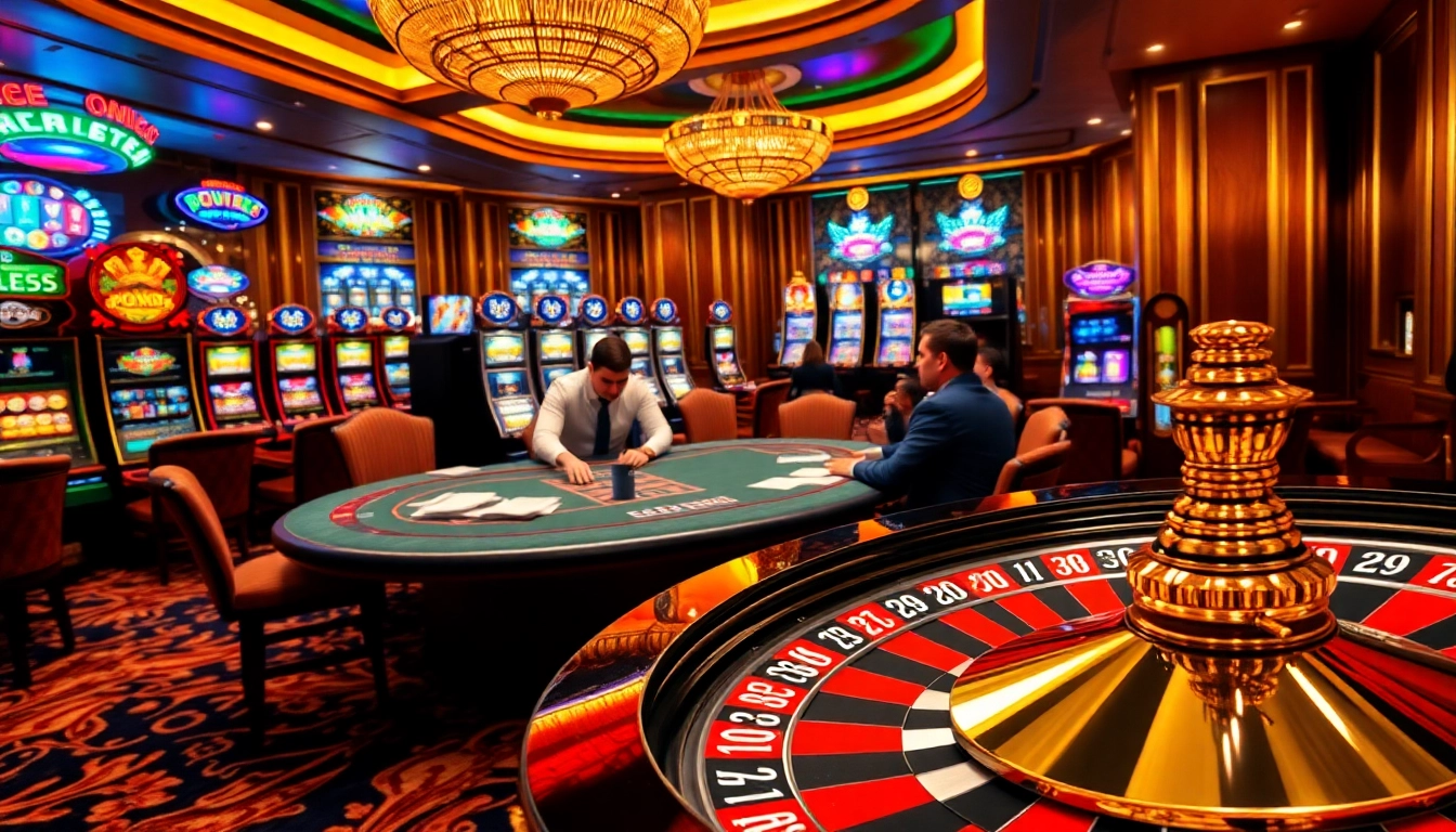 Experience the thrill of winning at https://rr9957.com/ with a vibrant casino scene showcasing poker chips and a roulette wheel.