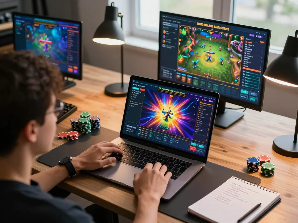 MPOID user engaged in interactive online gaming session featuring dynamic slot gameplay.