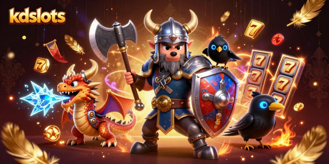 Experience thrilling adventures at kdslots with our vibrant casino scene showcasing dynamic characters and slot games.