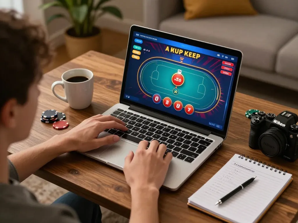 Playing exciting games at casino wild sultan, user engaging in online poker strategy.