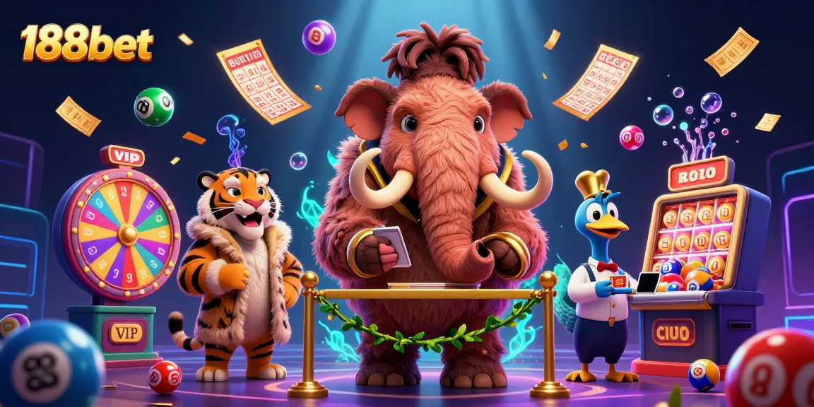 Experience gaming excitement with 188bet's vibrant 3D illustration featuring animated characters.