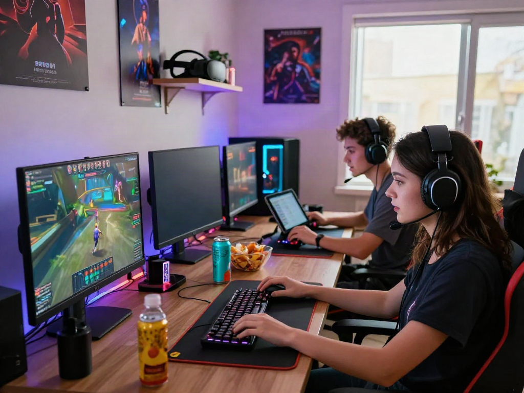 Exciting unsurtoto gaming session featuring diverse players in a vibrant atmosphere.