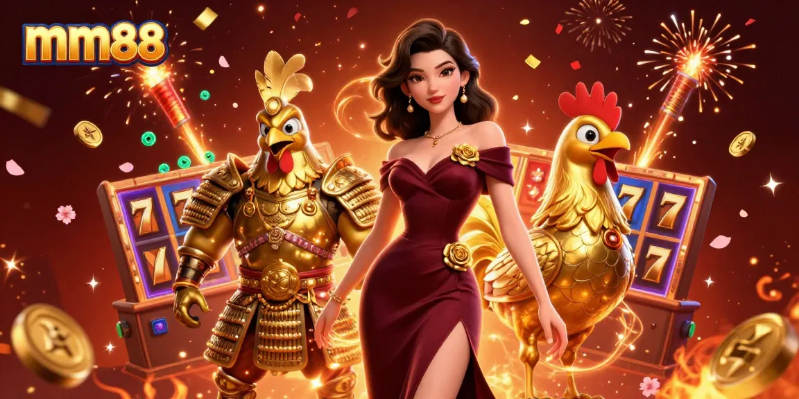 Experience thrilling gameplay at mm88 with colorful slots, a glamorous setting, and jackpot excitement.