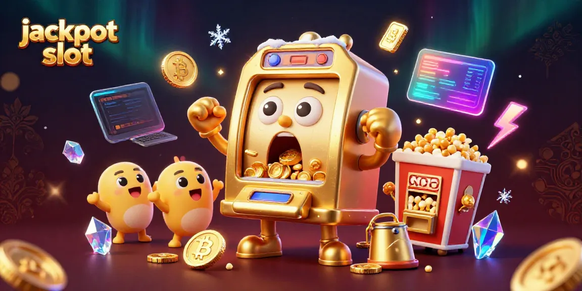 Experience the thrill of hitting the jackpot slot with our golden slot machine illustration.