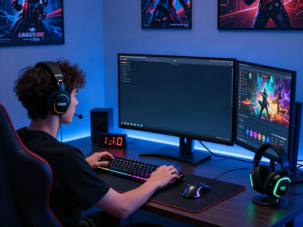 Engaging online gaming environment showcasing akunjp interface and vibrant accessories
