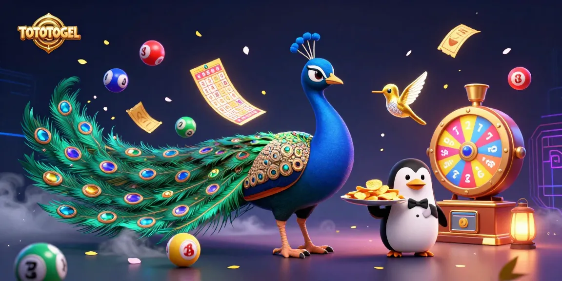Play lottery with TOTOTOGEL, featuring vibrant colors and dynamic gaming elements in a magical scene.