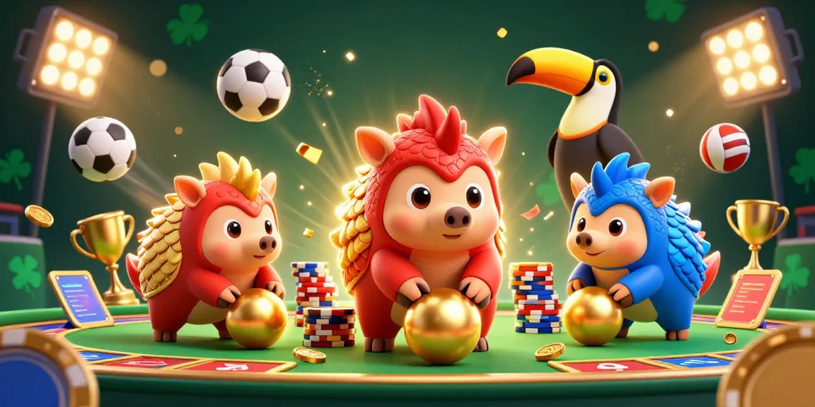 Experience casino excitement with rival pangolins in a vibrant, animated showdown.