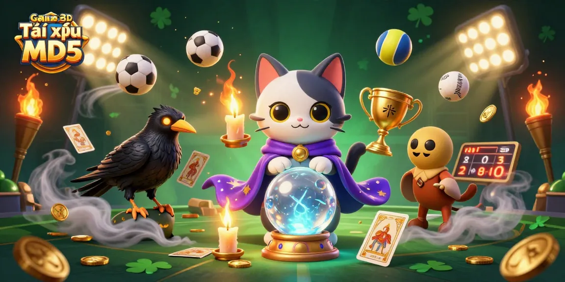 Win big with Game 3D Tài xỉu MD5 in an ultra-detailed casino adventure illustration.