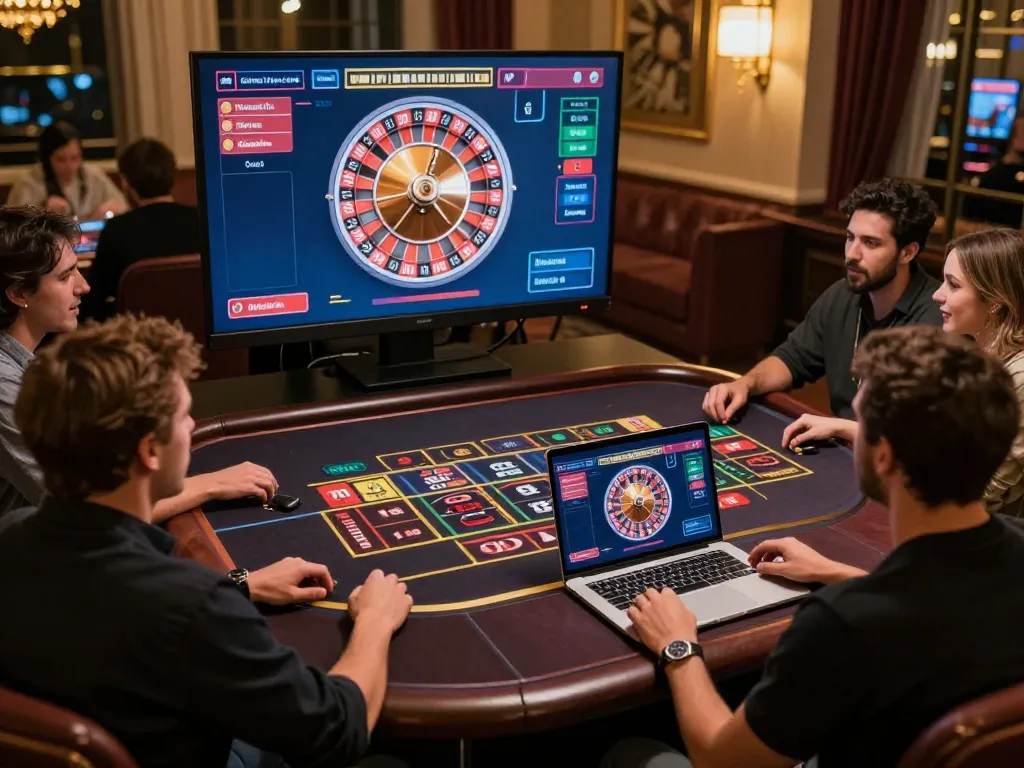 Player engaging in a thrilling live dealer roulette game on mm88, showcasing excitement and strategic betting.