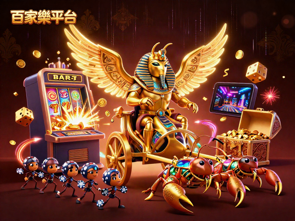 Experience thrilling gameplay at 百家樂平台 with a visually stunning 3D casino scene, showcasing high-energy symbols and characters.