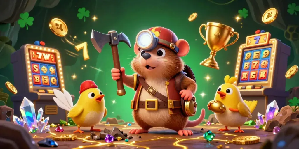 Engage with rummy ares gameplay through a vibrant 3D scene featuring dynamic characters and gaming symbols.