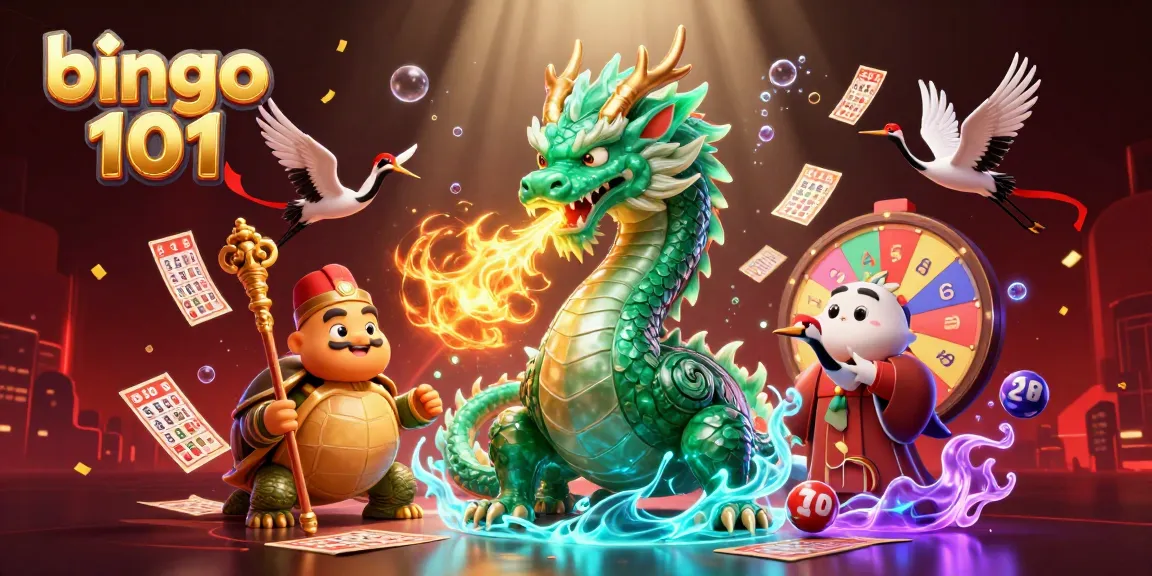 Engage with bingo 101 through colorful cards and dragons in an interactive gaming adventure.