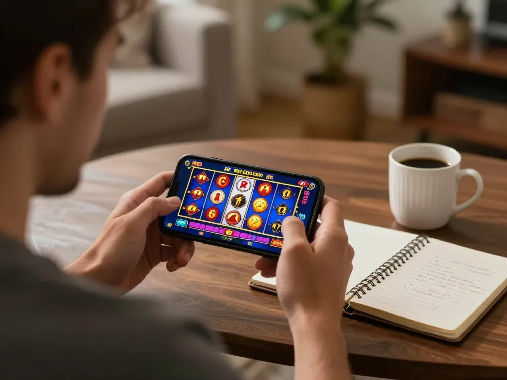 Engaging gameplay experience at non gamstop casinos on a smartphone, highlighting strategic betting choices.