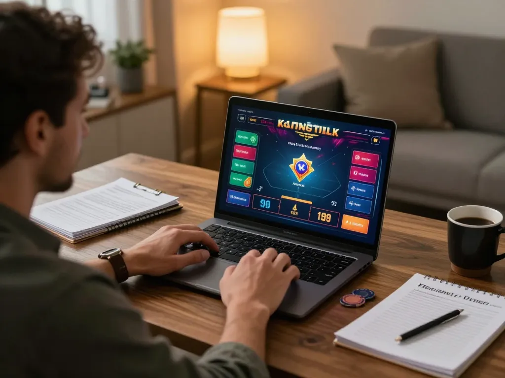 Player engaging in dynamic online gaming at open 88 platform, showcasing poker strategy